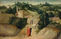 Scenes from a Legend, probably (ca. 1515–1520) by Giovanni Larciani (Master of the Kress Landscapes).  