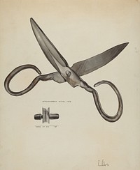 Scissors (ca.1936) by Roberta Elvis.  