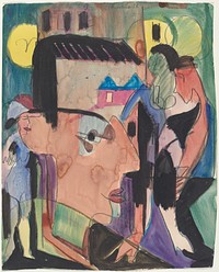 Self-Portrait (1928) painting in high resolution by Ernst Ludwig Kirchner.  