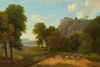 Shepherd with His Flock (ca. 1820) by Jean–Victor Bertin.  