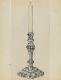 Silver Candlestick (ca. 1936) by Horace Reina.  