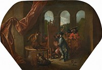 Singerie: The Painter (ca. 1739) by Christophe Huet.  