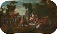 Singerie: The Picnic (ca. 1739) by Christophe Huet.  