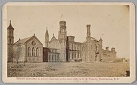 Carte-de-visite of the Smithsonian Castle