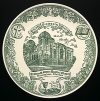 Ceramic plate commemorating the Centennial of the 16th Street Baptist Church