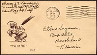 WWII military free cover with patriotic cachet