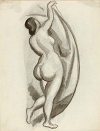 Standing Female Nude by Carl Newman