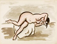 Reclining Female Nude by Carl Newman