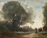 Souvenir of Terracina  (ca. 1864) by Jean Baptiste Camille Corot.  