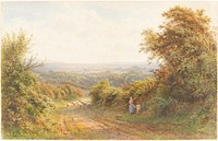 Squirrel Lane, near Magham Down, Sussex by Roberto Angelo Kittermaster Marshall (1849–1902 or after).  