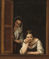 Two Women at a Window (ca. 1655–1660) by Bartolomé Esteban Murillo.  