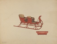 Two Seated Sleigh (ca.1939) by Rolland Ayres.  
