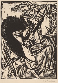 The Gull Hunter (1913) print in high resolution by Ernst Ludwig Kirchner.  