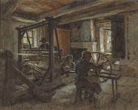 The Weaver's Cottage (ca. 1903) by L&eacute;on Augustin Lhermitte.  