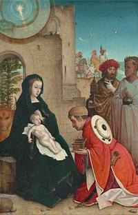 The Adoration of the Magi (ca. 1508–1519) by Juan de Flandes.  