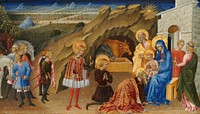 The Adoration of the Magi (ca. 1450) by Giovanni di Paolo.  