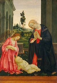 The Adoration of the Child (ca. 1475–1480) by Filippino Lippi.  