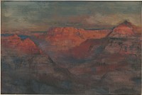 The Afterglow, Grand Canyon, Arizona (ca. 1904) by Lucien Whiting Powell.  