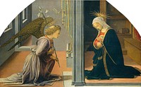 The Annunciation (ca. 1435–1440) by Fra Filippo Lippi.  