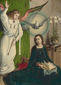 The Annunciation (ca. 1508–1519) by Juan de Flandes.  