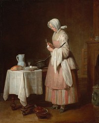 The Attentive Nurse (1747) by Jean Siméon Chardin.  