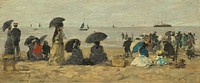 The Beach (1877) by Eugène Boudin.  