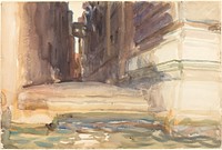 The Calle della Rosa with the Monte di Pietà, Venice (ca. 1904) by John Singer Sargent.  