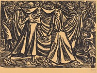 The Dance of Death II (1921) by Ernst Barlach.  