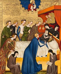 The Death of Saint Clare (ca. 1400–1410) by Master of Heiligenkreuz.  