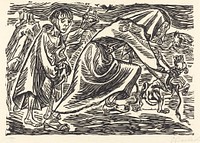 The Dog Catcher (1919) by Ernst Barlach.  