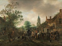 The Halt at the Inn (1645) by Isack van Ostade.  