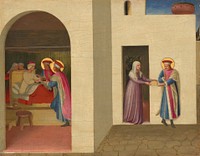 The Healing of Palladia by Saint Cosmas and Saint Damian (ca. 1438–1440) by Fra Angelico.  