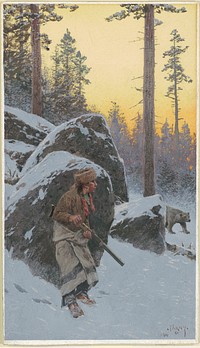 The Indian Bear Hunter (1911) by Henry Farny.  