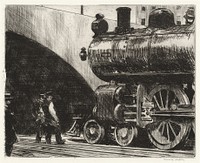 The Locomotive (1923) by Edward Hopper.  