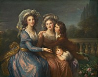 The Marquise de Pezay, and the Marquise de Roug&eacute; with Her Sons Alexis and Adrien (1787) by &Eacute;lisabeth Louise Vig&eacute;e Le Brun.  