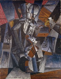 The Musician (1914) by Louis Casimir Ladislas Marcoussis.  