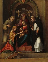 The Mystic Marriage of Saint Catherine (1510&ndash;1515) by Correggio.  