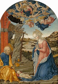 The Nativity, with God the Father Surrounded by Angels and Cherubim (ca. 1470) by Francesco di Giorgio Martini.  