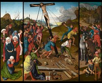 The Raising of the Cross (ca. 1480–1490) by Master of the Starck Triptych.  