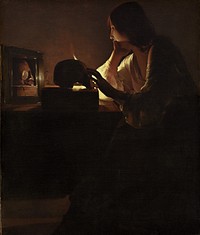 The Repentant Magdalen (ca. 1635–1640) by Georges de La Tour.  