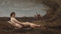 The Repose, 1860, reworked (ca. 1865–1870) by Jean–Baptiste–Camille Corot.  