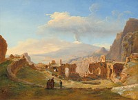 The Roman Theater at Taormina (1828) by Louise&ndash;Jos&eacute;phine Sarazin de Belmont.  