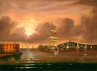 Threatening Sky, Bay of New York (mid 19th century) by Thomas Chambers.  