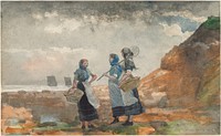 Three Fisher Girls, Tynemouth (1881) by Winslow Homer.  