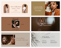 Fashion editable template psd social media set