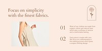 Fashion social media template vector in feminine style