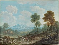 Travelers in a Broad Valley (ca. 1750) by Johann Christoph Dietzsch.  