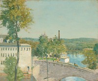 U.S. Thread Company Mills, Willimantic, Connecticut (ca. 1893–1897) by Julian Alden Weir.  