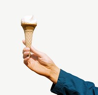 Ice-cream cone collage element psd