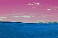 Aesthetic grassland background, pink and blue design 